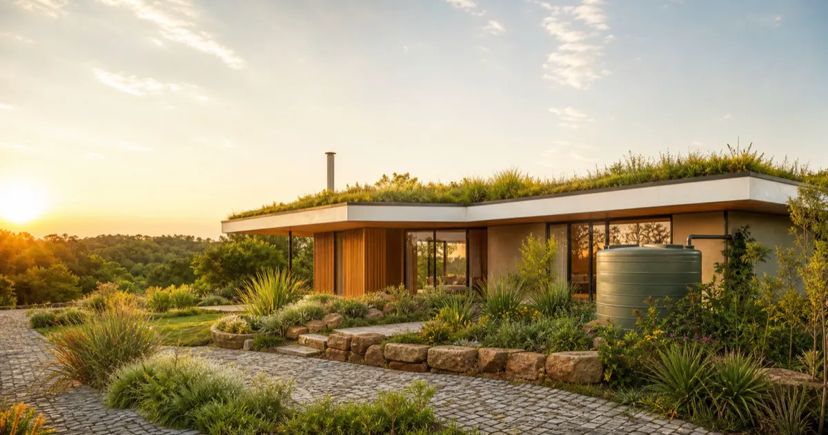 Sustentabilidade em casa: telhado verde, cisterna e composteira